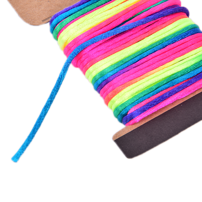 10M 2.5mm Multicolor Thread Cord Braided Bracelet String Knitting Yarn Rope. 