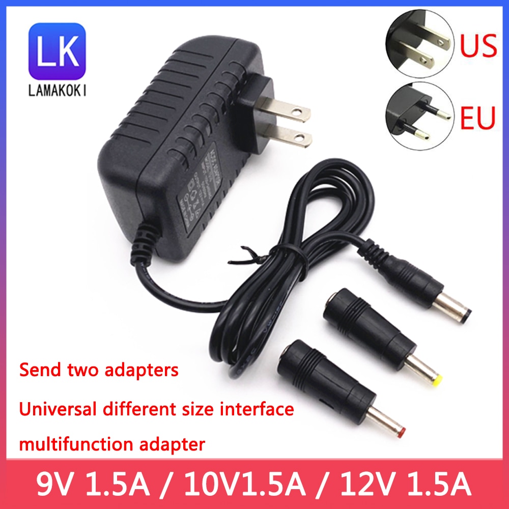 DC 9V 10V 12V 1.5A Transformer Charger DVD Player Power Cord 10V 1500MA Adapter