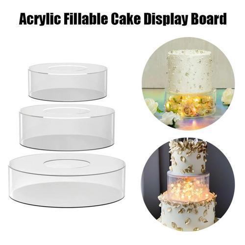 Cross-Border Hot Transparent Square Acrylic Cake Frame Fillable Cake Stand Wedding Banquet Party Points