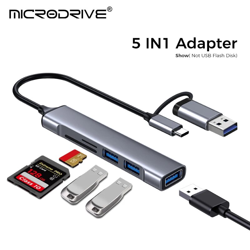 Memory Card to Type-C/ Lightning For iPhone/6 IN 1 Card Reader/3.0 Type-c adapter/5 IN 1 Adapter For Smart phone/Notebook/PC