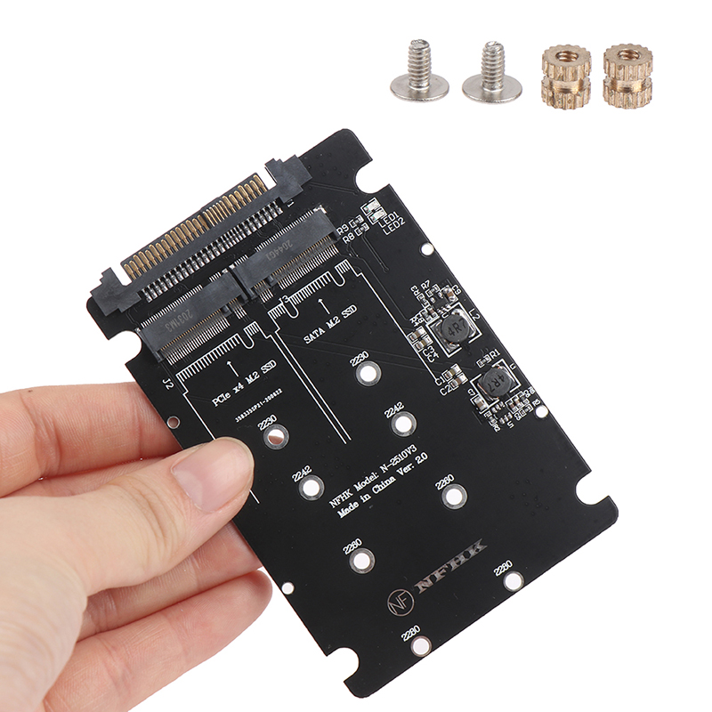 SATA M.2 SSD to SAS and NVMe M.2 NGFF SSD to SFF-8639 Adapter Converter. 