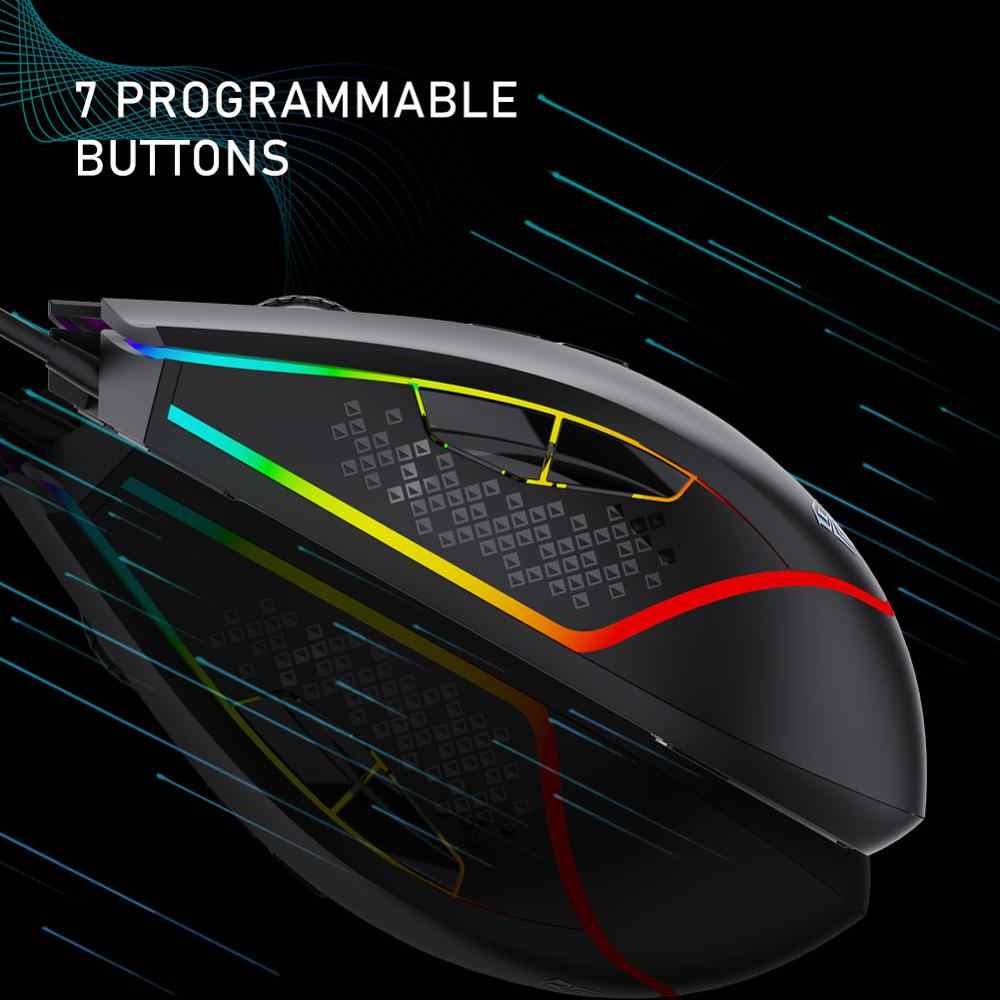 Aula F805 RGB Gaming Mouse: Wired Precision at 6400 DPI - Customizable Buttons and Backlit - Dominate Your Games. 