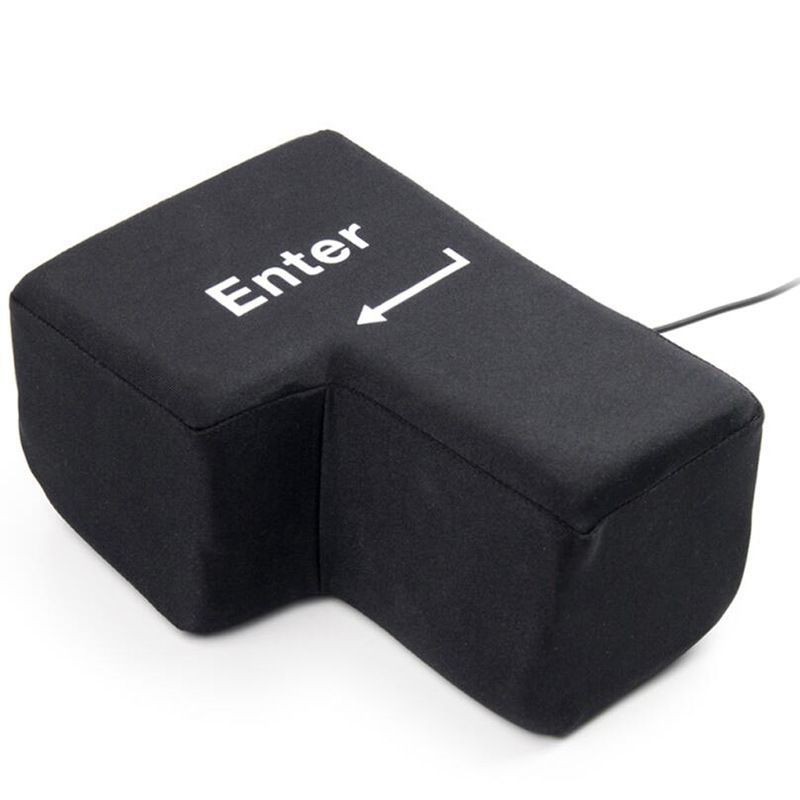 Enter Key Pillow, Big USB Enter Button Stress Relief Vent Tools, Unbreakable Rel. 