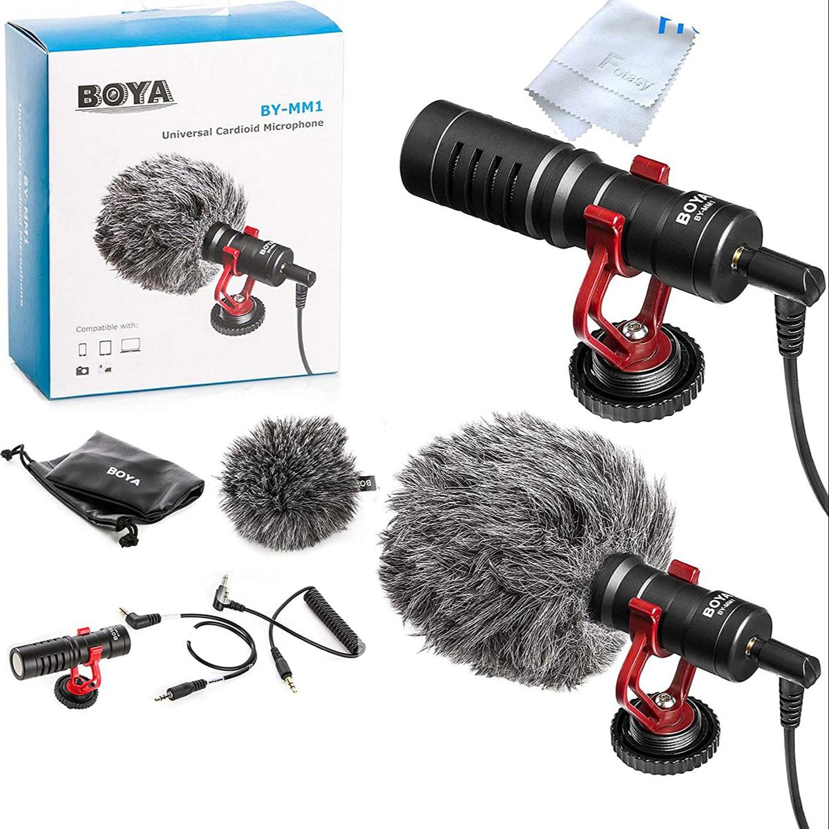 BOYA MM1 Microphone- Vlogging & YouTube Video Microphone For Smartphone, PC DSLR- (BOYA BY-MM1)