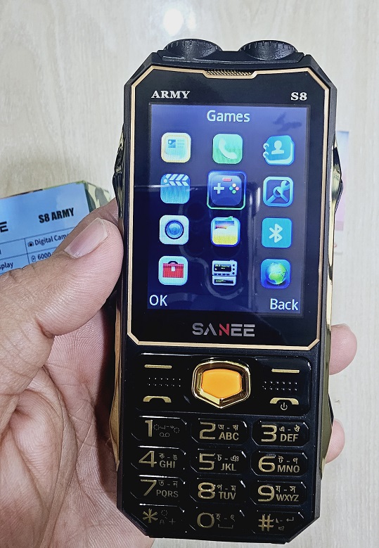 Sanee S8 Army Button Phone 6000mAh Dual Sim. 