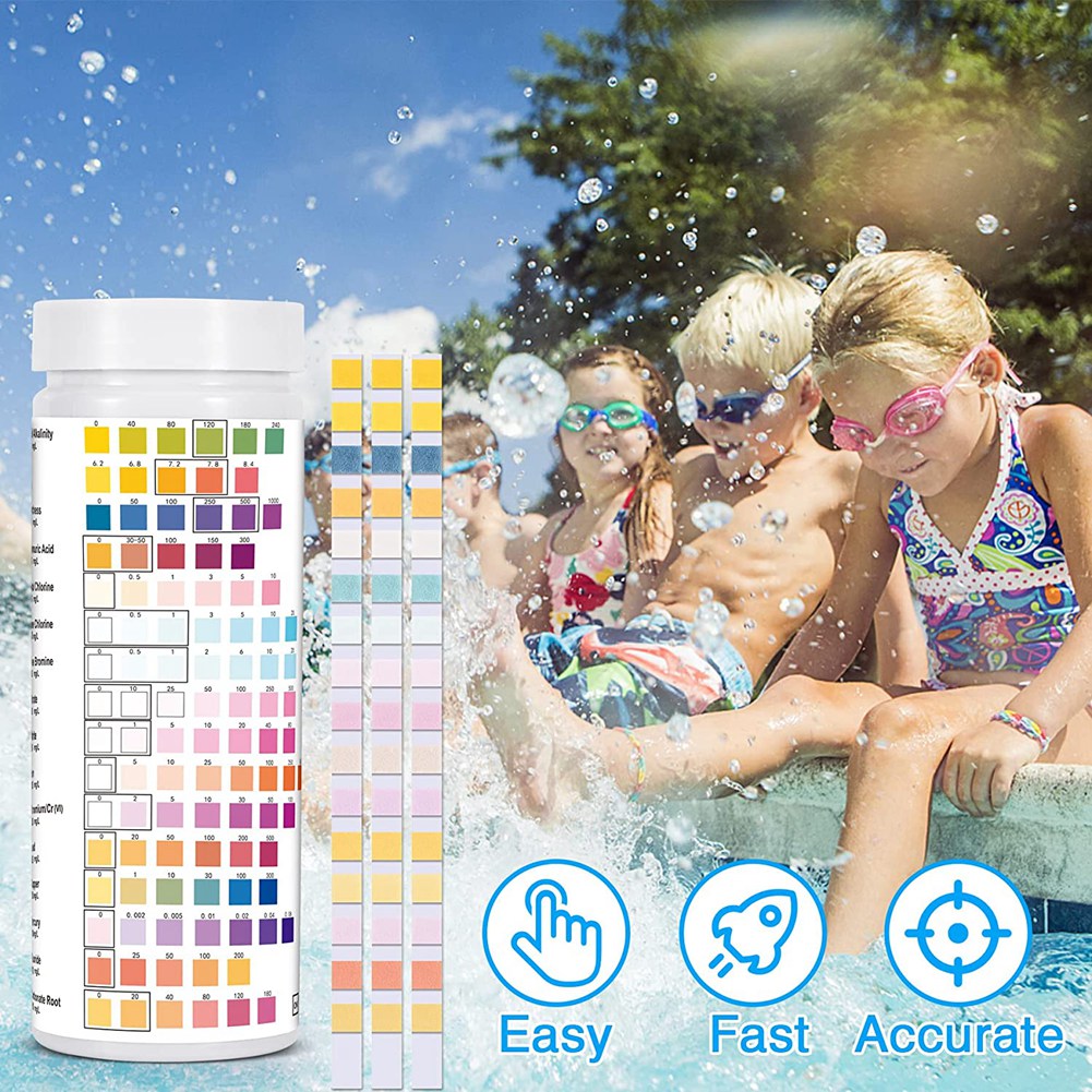 16 in 1 Drinking Water Test Kit, Water Testing Kits for Drinking Water 100 PCS Water Quality Test Strips,Free Chlorine. 