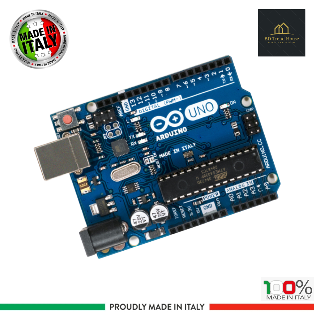 Arduino Uno R3 (Made in ITALY). 
