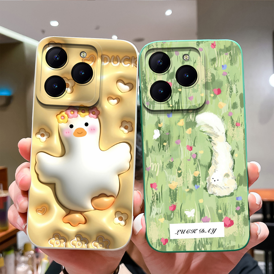 Phone Cover For Realme C63 C61 Cases Coconut Tree Camera Protector Back Covers For Realme C 63 61 Liquid Silicone Funda Coque. 