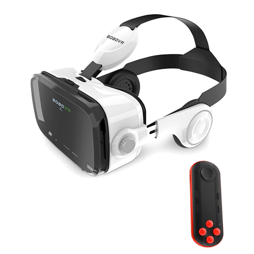 BOBOVR Z4 of Random Color! Leather 3D Cardboard Helmet Virtual Reality VR Glasses Headset Stereo BOBO VR for 4'-6' Mobile Phone. 