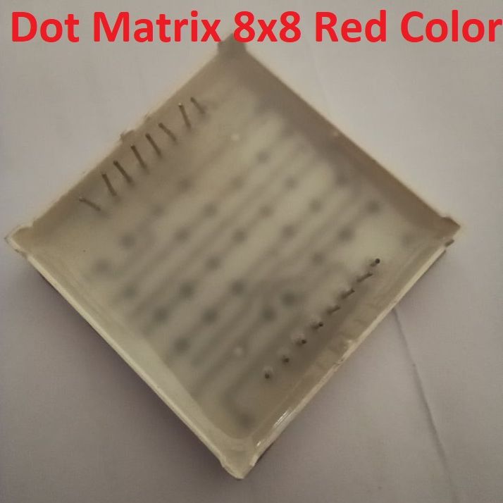1588BS RED Color LED 38mm DOT Matrix Round Dot 8x8 3.75mm LED 16 Pin Leads Common Anode 7 Segment Display For Panel Moving Text Massage Arduino. 
