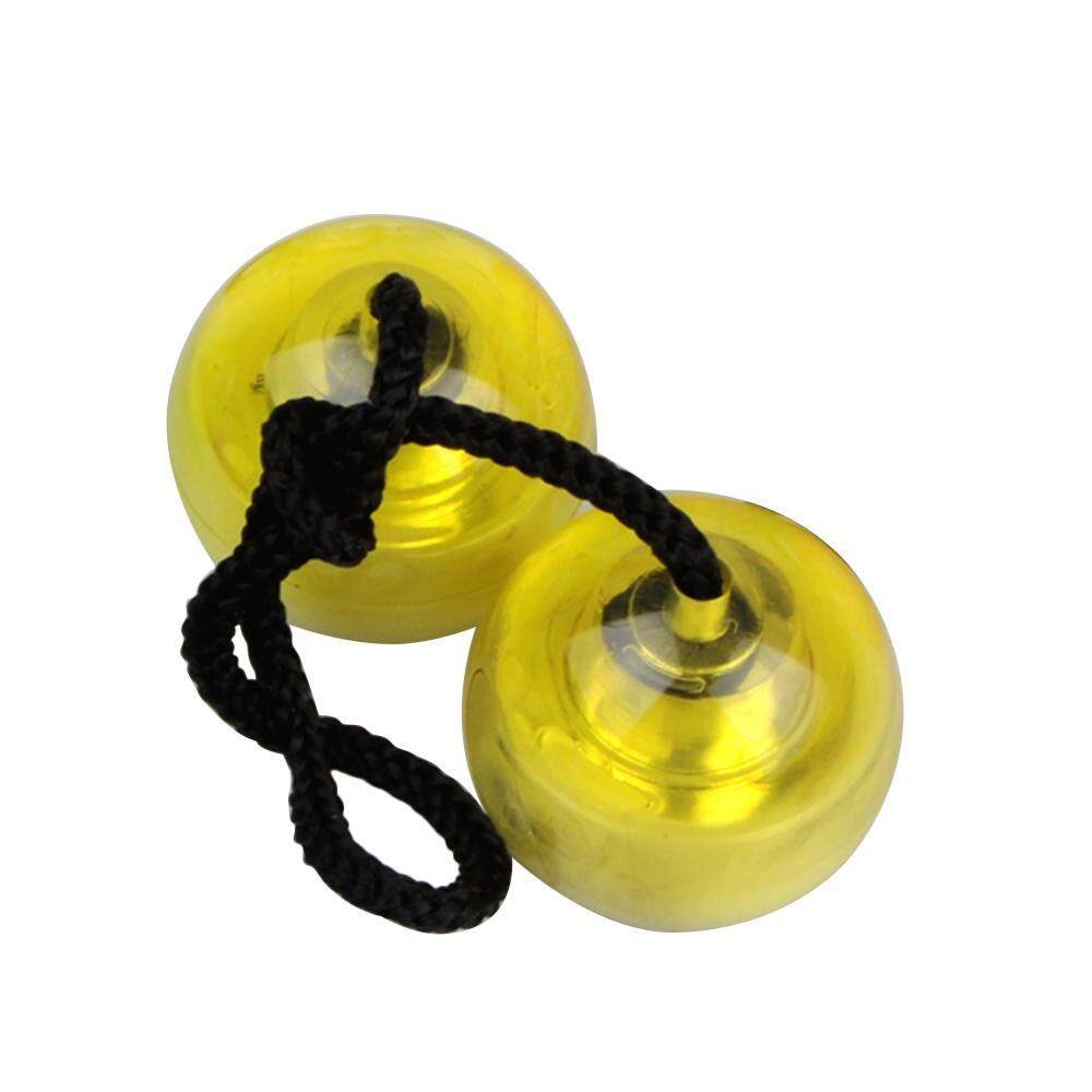NEW Thumb Chucks Grow In Dark Fidget Ball Toy Finger Extreme Movement Cubes Spinner Anti Stress Anxiety Relief Toys Spinner YOYO(Yellow)