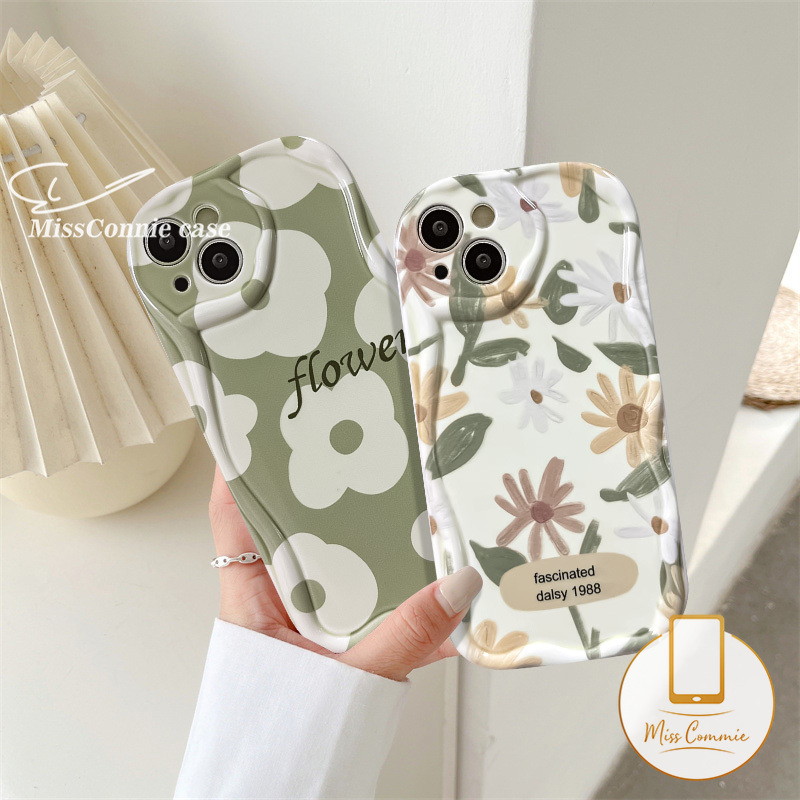 MissConnie 3D Wavy Curved Edge Glossy Rose Floral Phone Case Compatible for IPhone 11 14 13 12 Pro Max X XR 7 6 6s 8 Plus XS Max 7Plus SE 2020 Soft Tpu Fresh Flowers Cover. 