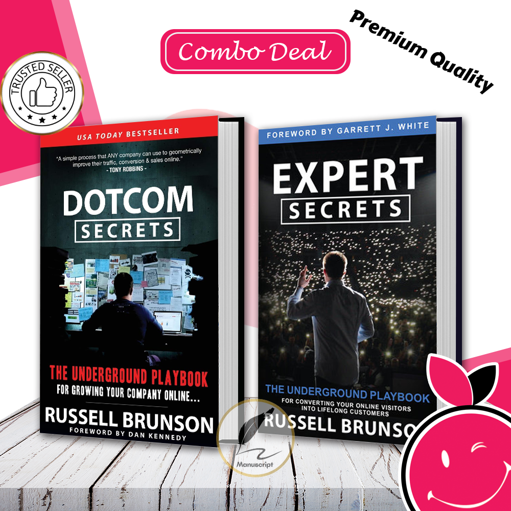 Expert Secrets, Dotcom Secrets (2 Books Combo by Russell Brunson). 