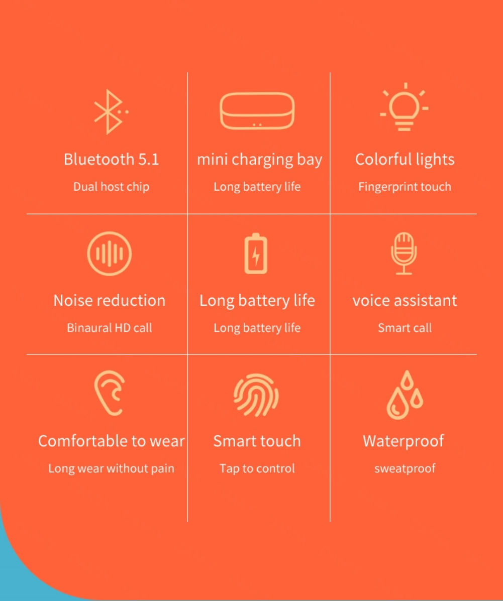 New style smiling face reduce the noise Wireless Bluetooth-compatible headset HIFI TWS 5.0 Ears are super small. siri waterproof Sports earphone Game headset android IOS Universal equipment safe portable. 