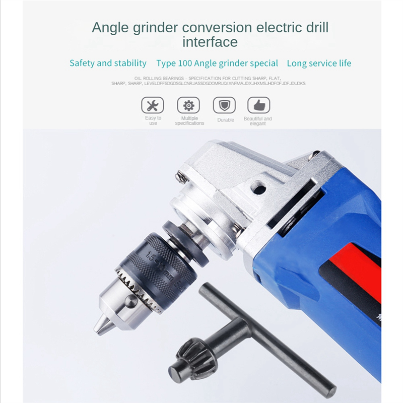 1 SET Angle Grinder Variable Electric Drill Conversion Head Multifunctional Sand Turbine Converter Conversion Head 10 mm. 