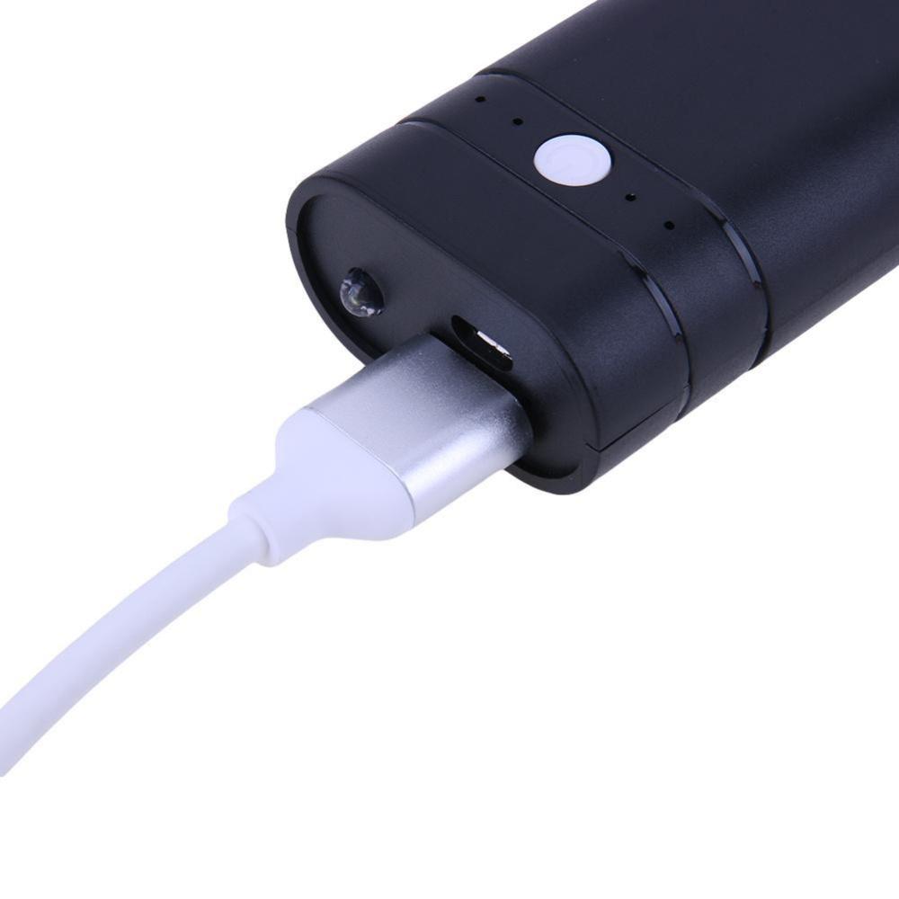 Mini Plastic Cased Removable 2 18650  DIY Box with LED Flashlight(Black) - intl. 