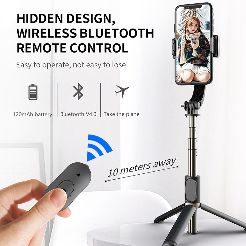 Mobile Video Anti Shaking Vlog Uniaxial Stabilizer Live Bluetooth Selfie Stick Tripod Horizontal And Vertical Shooting Bracket. 