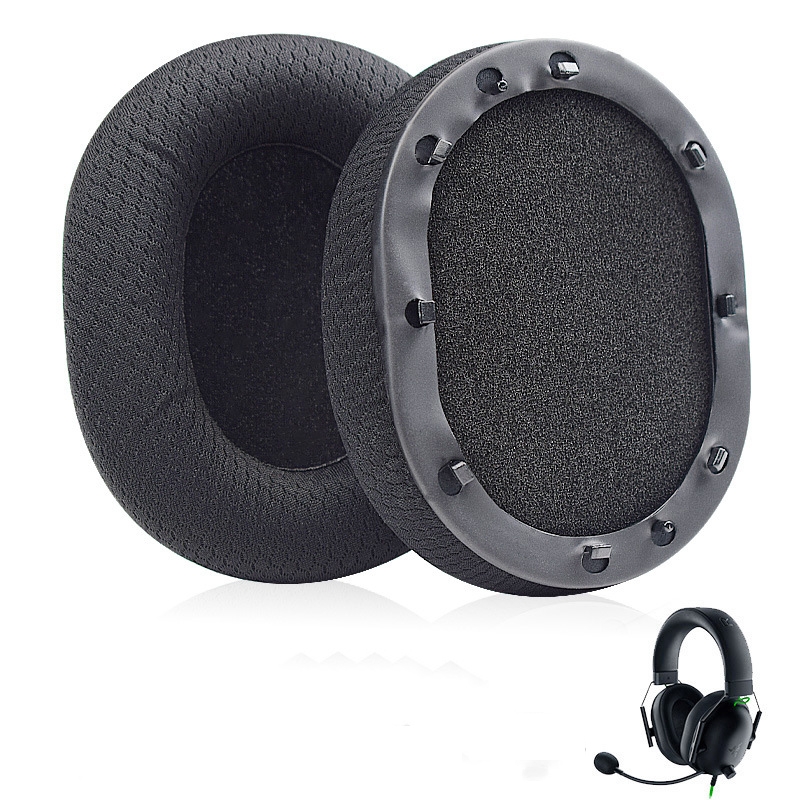 (New) 1 Pair Earpads For Razer BlackShark V2 USB SOUND / V2 Pro Headset, Color: Black Mesh
