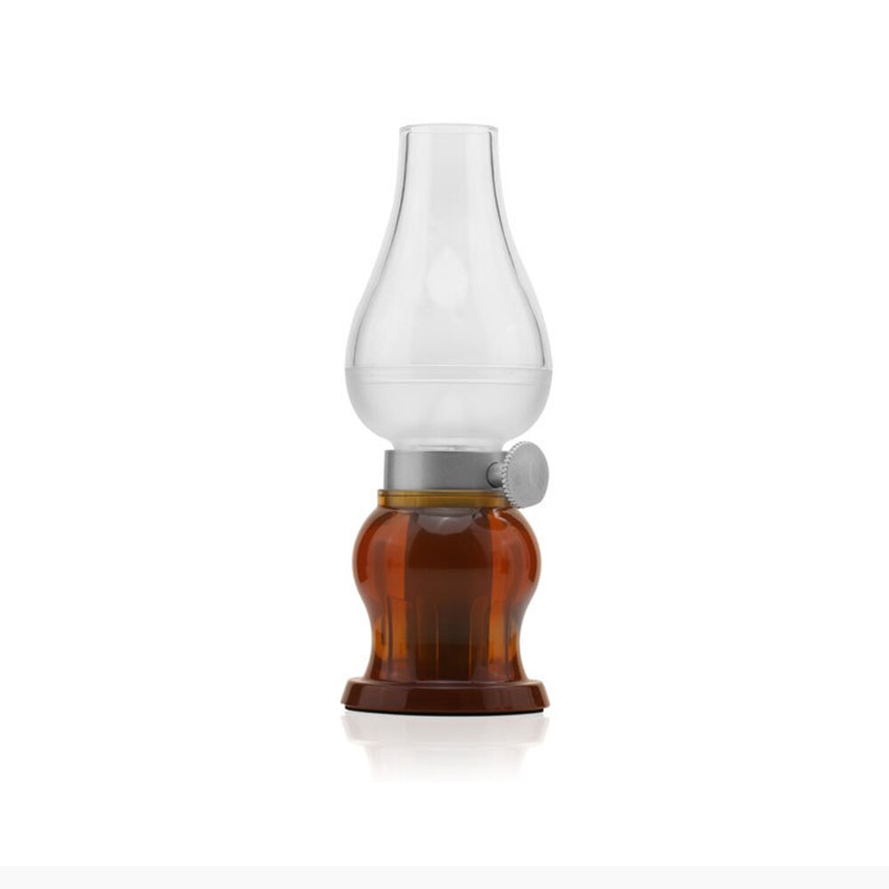 【Hey my home】Desk Light Vintage Lamp Blowing Retro Creative Kerosene Table Lamp Rechargeable LED Lamp For Reading. 