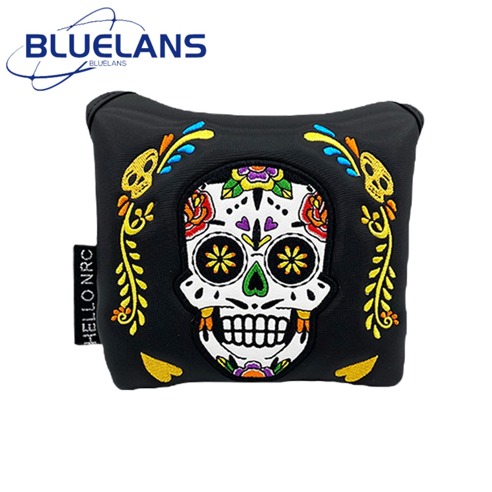 Durable Putter Head Protector Skull Printed Magnetic Mallet Putter Cover for Ultimate Golf Club Protection Unique Design for Golfers Mallet Putter Head Cover