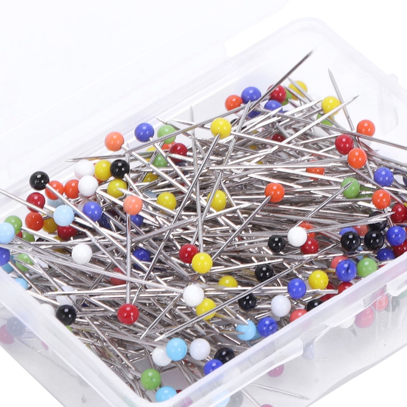 250 Pieces Sewing Pins Ball Gl Head Pins Straight Quilting Pins For Dressmaker Jewelry Decoration(null).. 