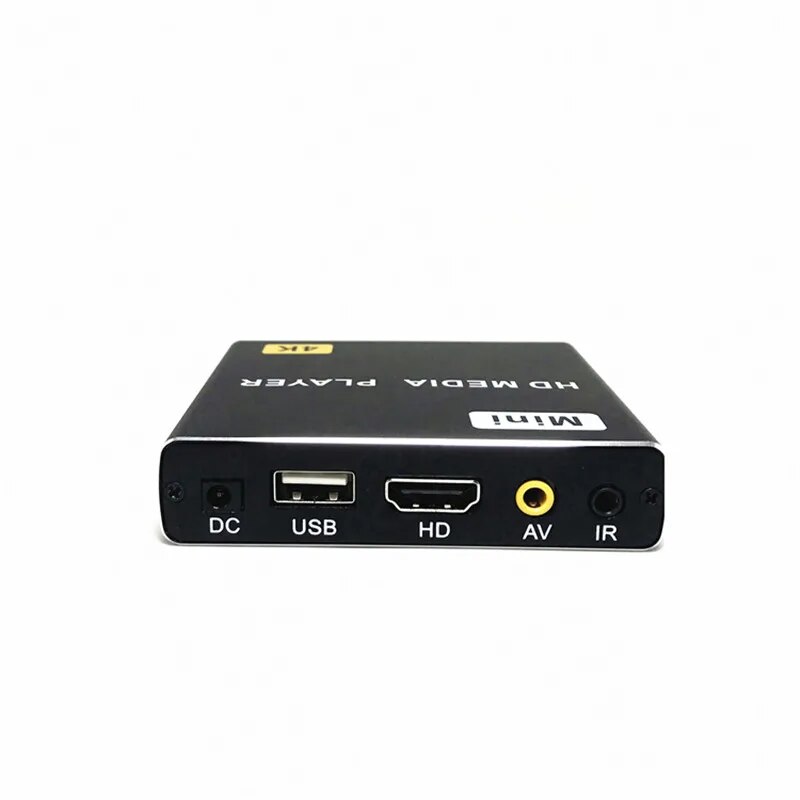 Mini 4K Blu-ray HD Media Player Support Horizontal and Vertical Screen TV Projector U Disk SD Card PPT Car Home AD Video Player. 