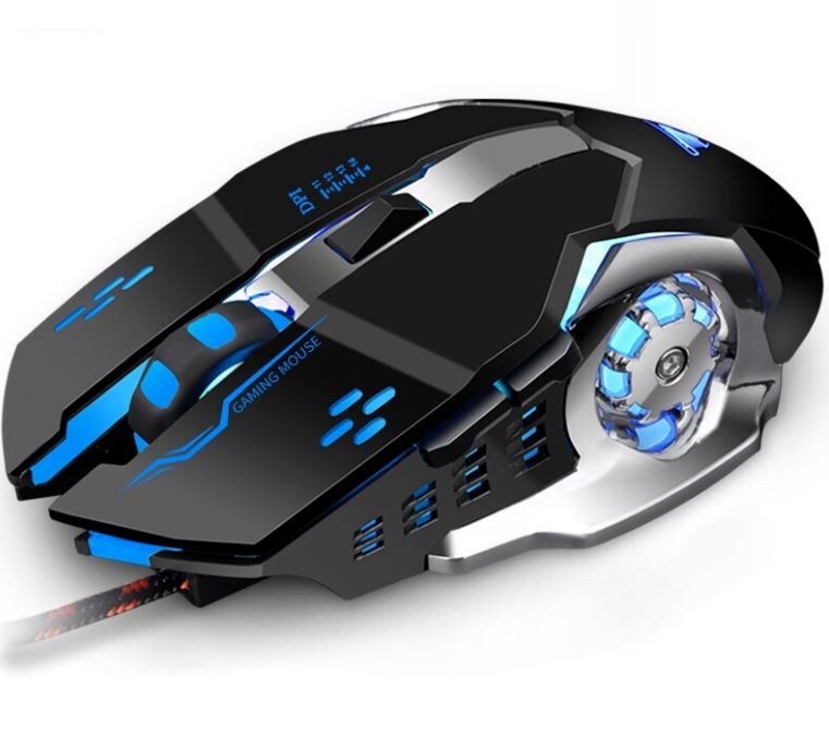 TINJI TJ-1 T9 G11 Wired USB Gaming Mouse, 3200 DPI Optical Sensor, RGB Lighting, 6 Mechanical Buttons, Lightweight & Durable Mouse for PC/Laptop/Mac Wired Optical Gaming Mouse  (USB 2.0, Multicolor). 