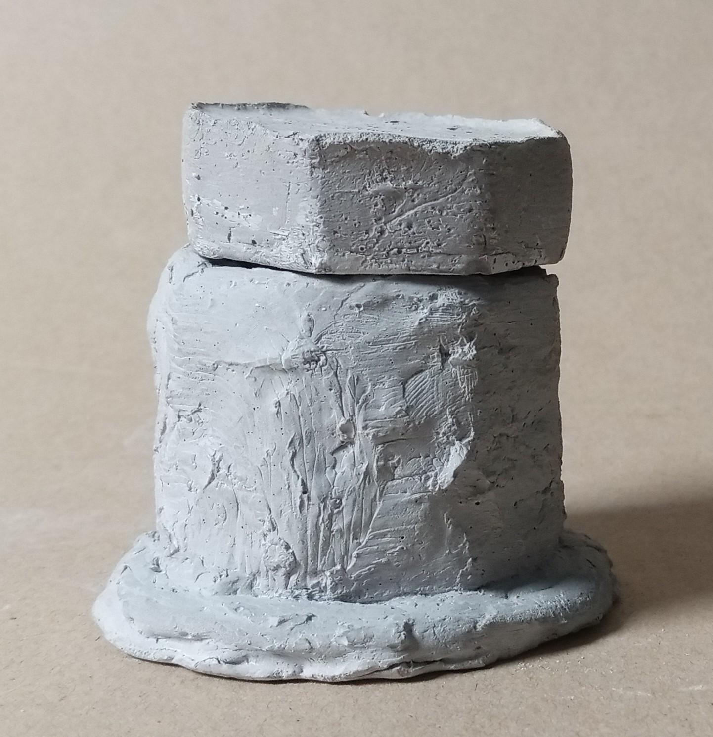 Cement & Concrete made Hexagon Shape Jar Height ± 7 cm or 2.755 inch. 