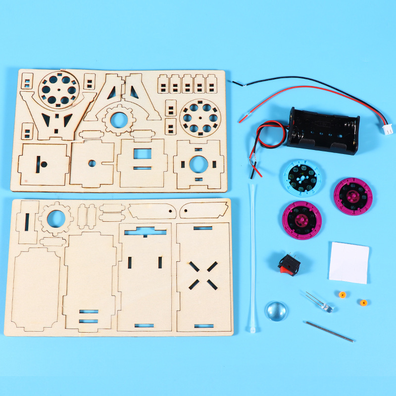 DIY Wooden Science Project Model Kit Science Experiment Toy Early Learning Toys for Children Gifts Birthday Projector Luhuai CVC. 