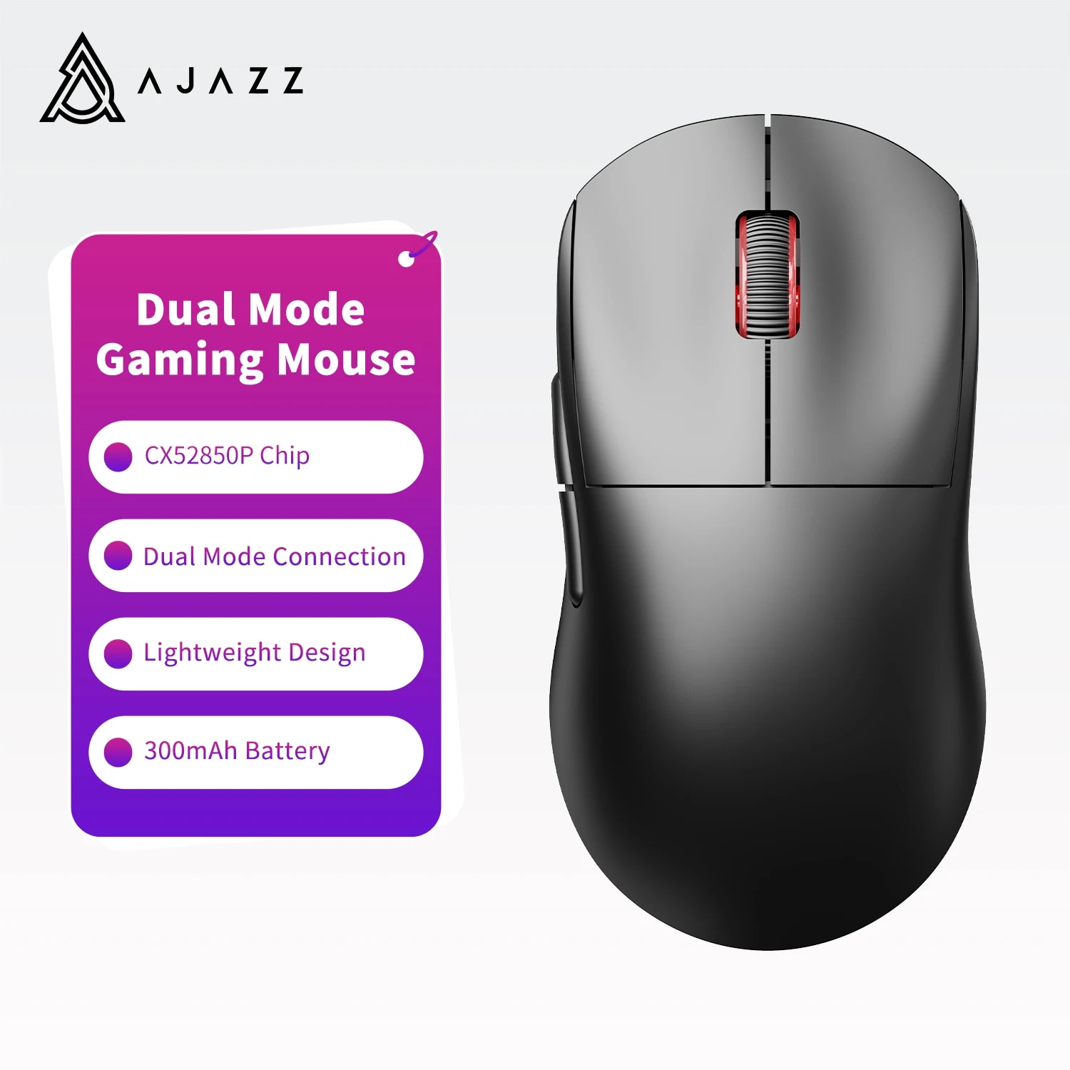 Ajazz NEW AJ199 MC Wireless Mouse 2.4GHz + Wired Gaming Mouse PAW3338 for Gaming Laptop PC Optical. 