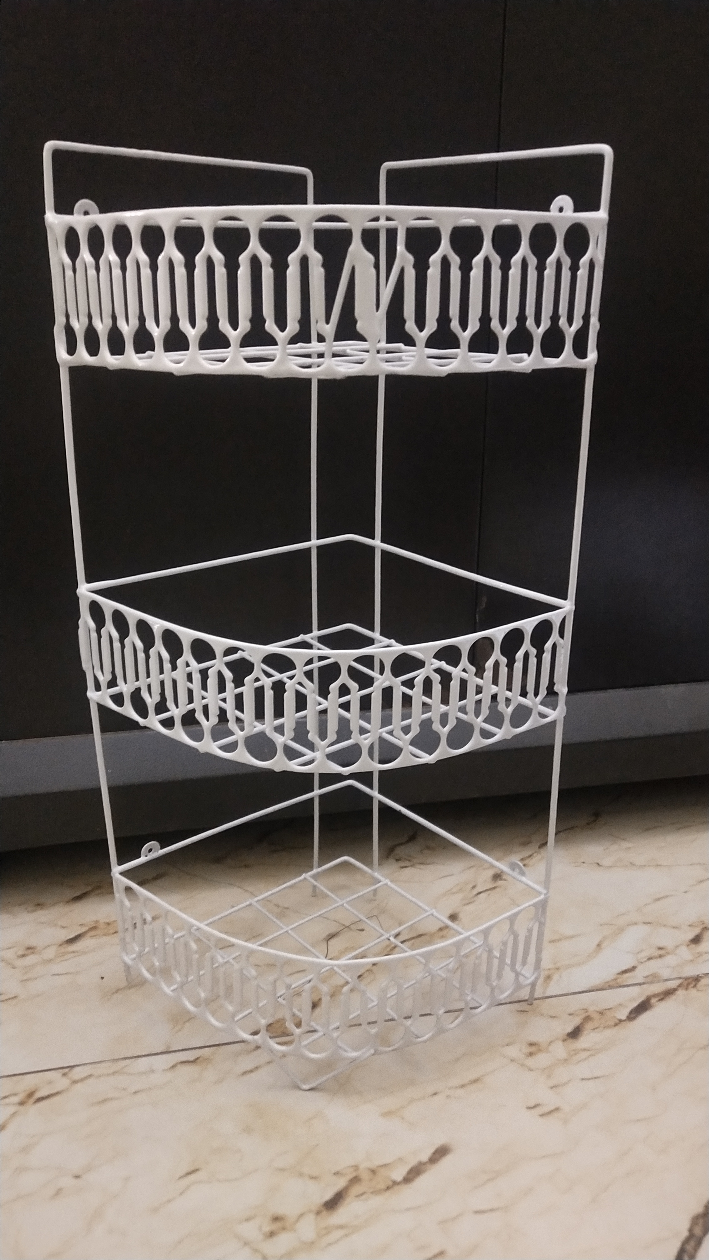 3 Steps Hanging Corner Storage Rack Organizer Kitchen Rack Furniture Space Savers - Maximize Space With This 3-Step Hanging Corner Storage Rack