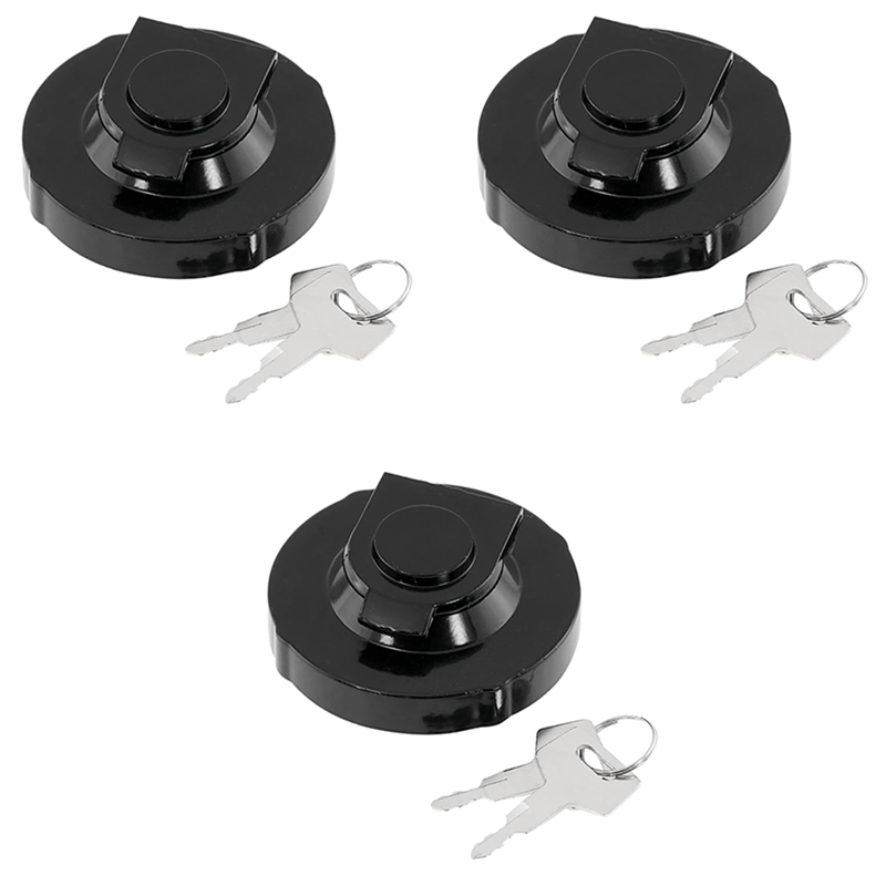 3X Excavator Fuel Tank Cap with 6 Keys for Takeuchi Excavator Track Loader Excavator Accessories 15521-00500