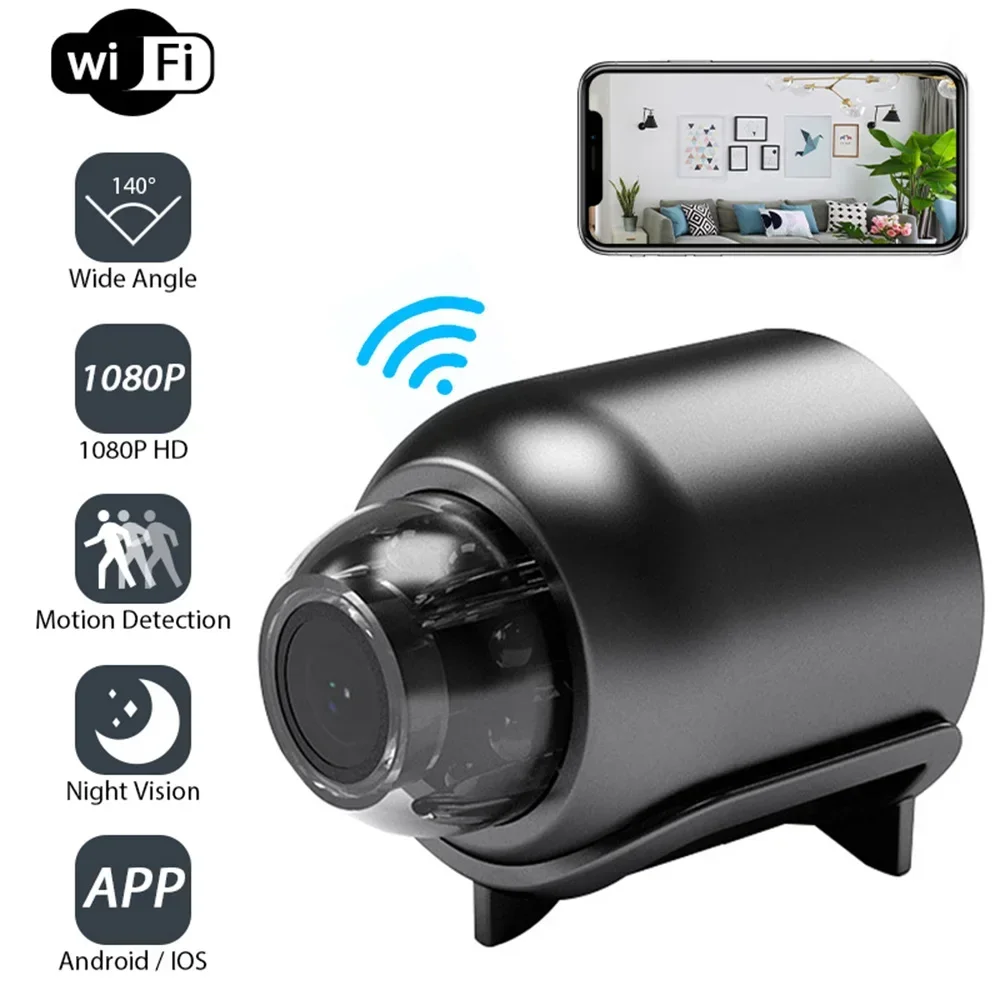 HD Mini Camera WiFi Portable Indoor Smart Home Security Cam Night Vision Motion Detection Camcorder Surveillance Recorder. 