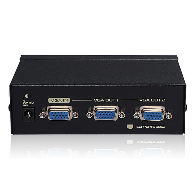 【VisioN Shop】splitter 2port support 1920 * 1440 for notebook video recorder computer display VGA video splitter. 