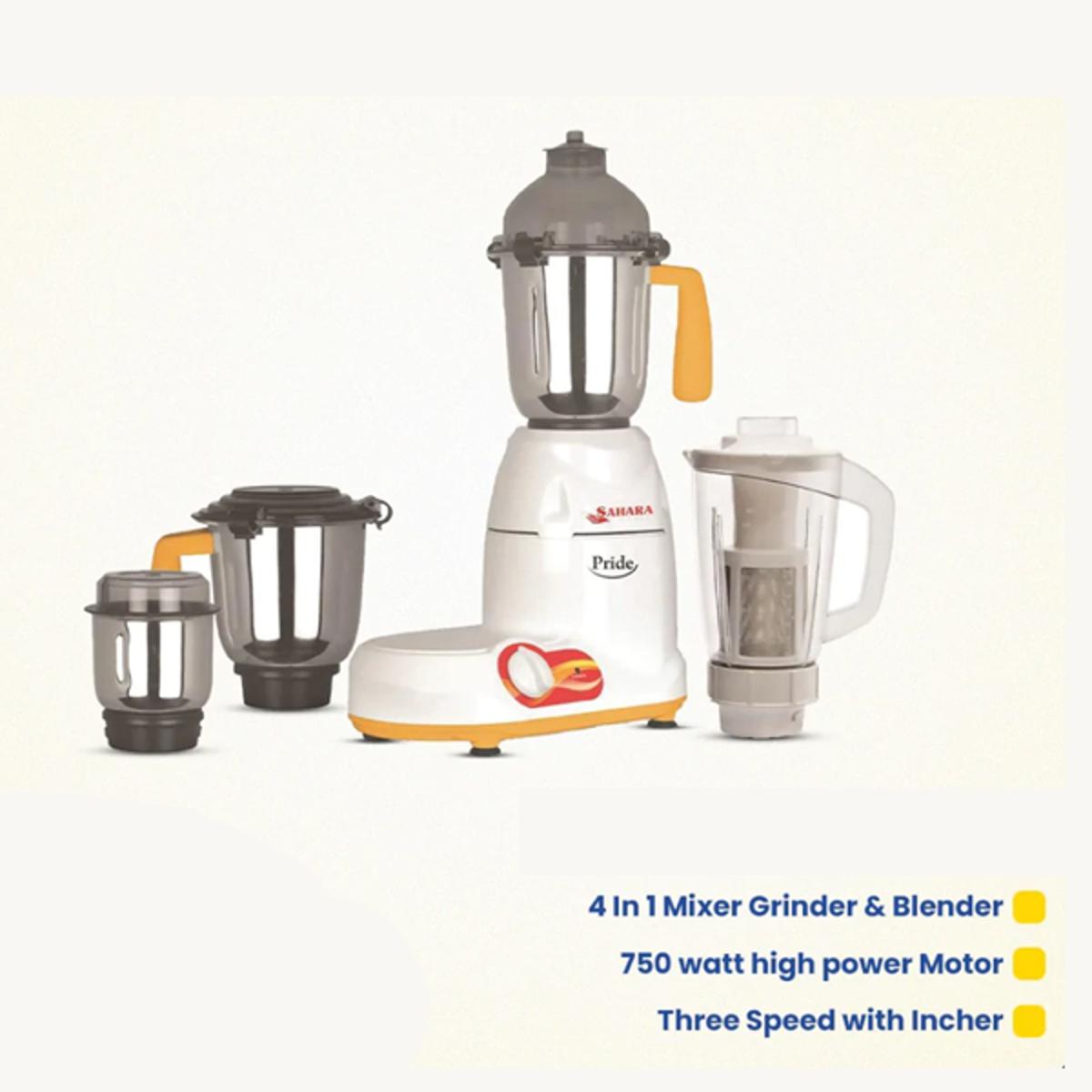 SAHARA Pride 4 In 1 Mixer Grinder & Blender 750W