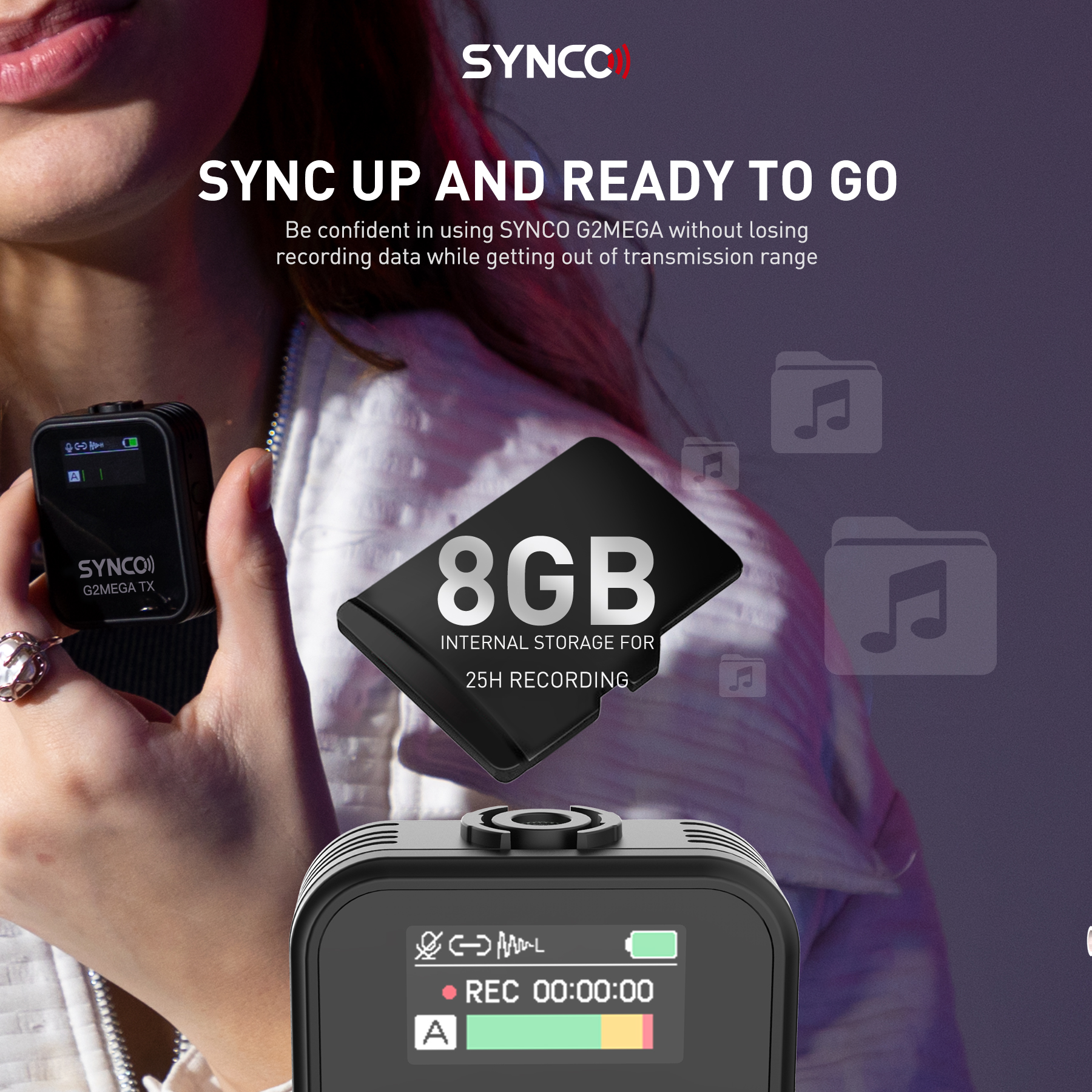 SYNCO G2A2 G2A2 Pro G2 A2 Max G2 A2 Mega Wireless Lavalier Microphone with Charging Case for Smartphone Camera Vlogging Streamin. 