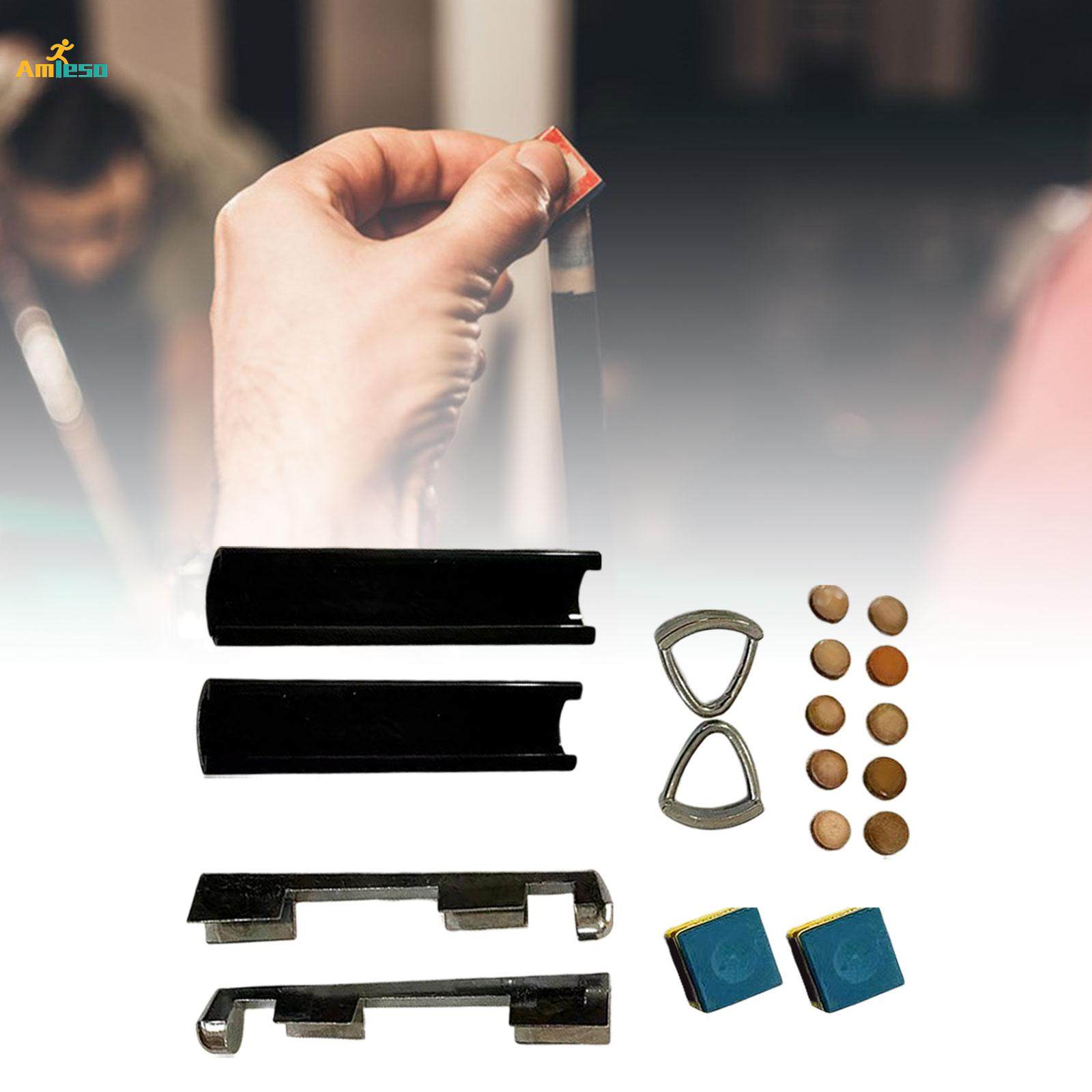 16Pcs Pool Cue Tip Repair Billiards Pool Tip Shaper Billiards Cue Stick. 