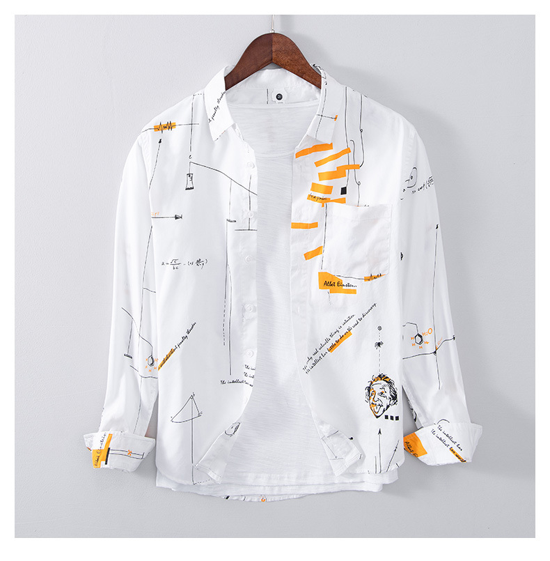 Men`s Premium Quality Printed Long Sleeve Shirt