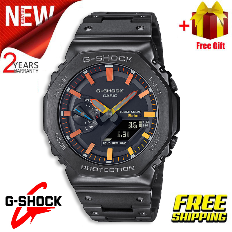 (Ready Stock) G .Shock Men Watch Digital Sport Watch LED Display Water Resistant Shockproof and Waterproof World Time LED Auto Light Sports Wrist Watches GM-B2100BD-1A (copy original 1.1 premium)