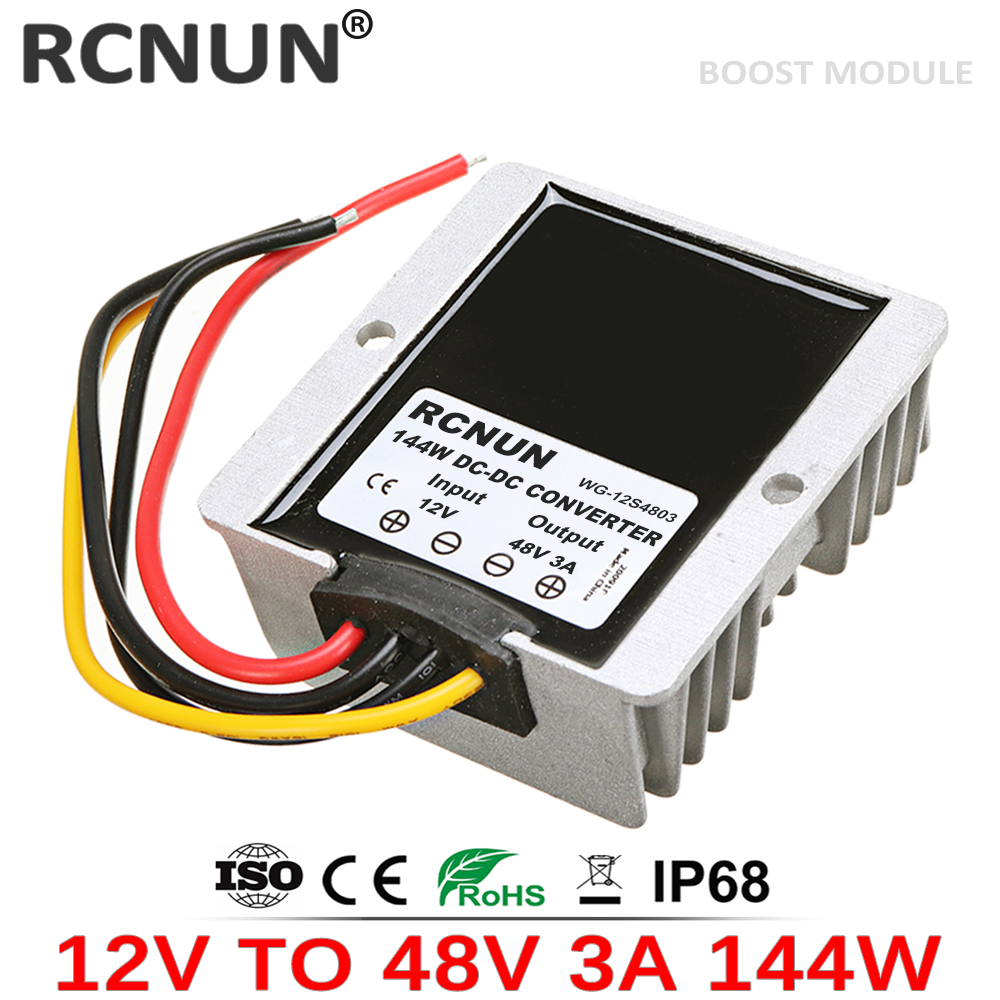 RCNUN 12V to 48V 1A 2A 3A 5A 8A 12.5A 20A Boost Step-up DC DC Converter 12 Volt to 48 Volt Voltage Regulator for Electric Cars Superman. 