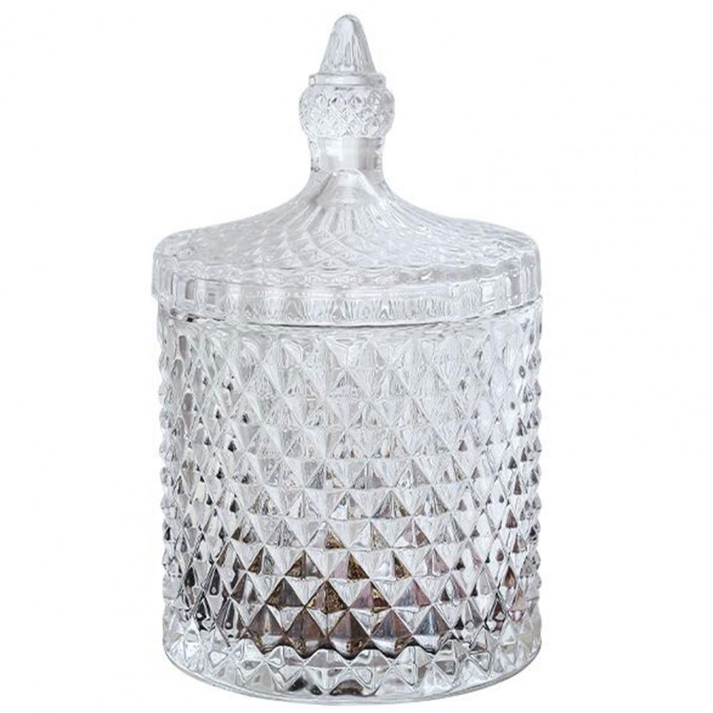 10oz 20oz Crystal Diamond Faceted Jar with Crystal Lid, Suitable as a Candy  Dish, Cookie Tin, Biscuit Barrel, Decorative Candy Jar Sugar Bowl - China  Plastic/Metal/Bamboo Lid, Amber/White/Clear