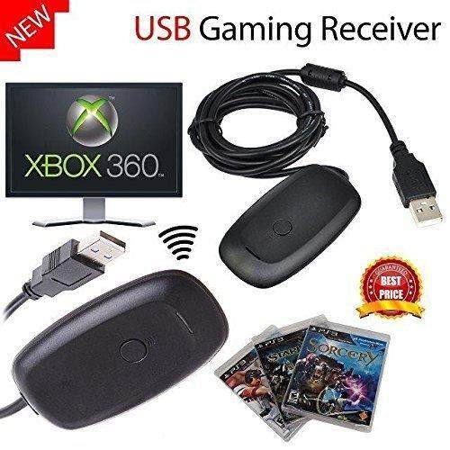 White USB Wireless Controller PC Laptop Receiver For Microsoft Xbox 360 Slim Game. 