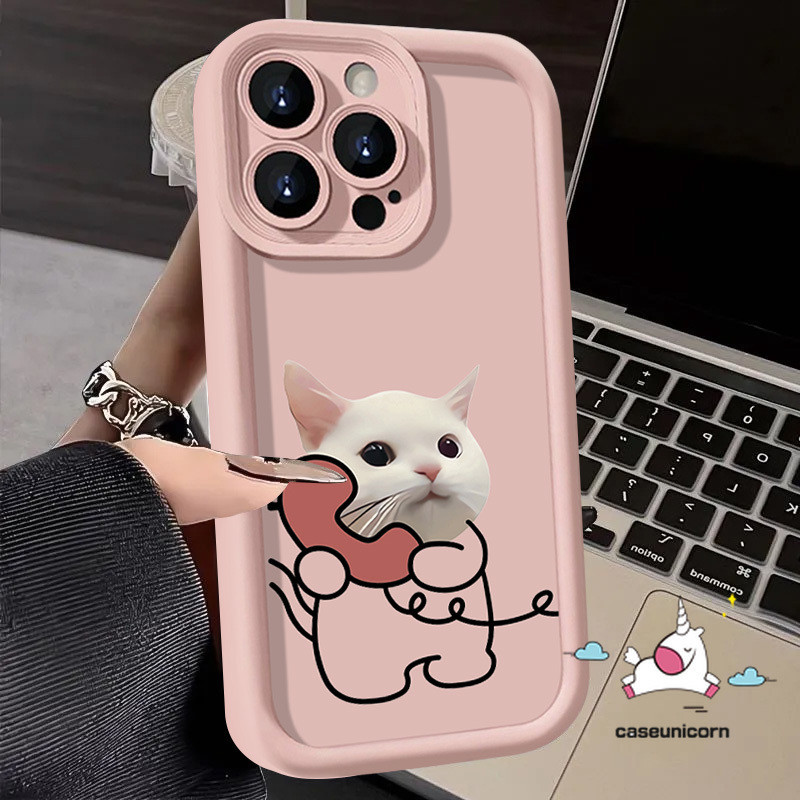 Simple Cute Kitten Puppy Angel Eye Case For Redmi 9A 13C 12C 12 10C 9 9C NFC 10A 9T A2 A1 Redmi Note 10s 12 11s 9 8 11 10 Pro Max Poco M3 X5 C55 Mi 11 Trendy Cartoon Couples Cover. 