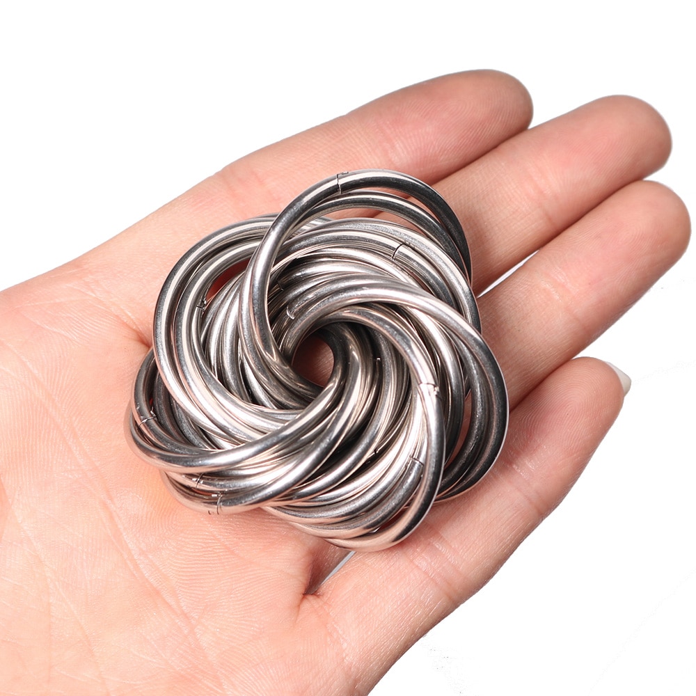 【happy one】PeNeede Fidget High Quality Smooth Mobius Infinity Ball Autism/ADHD Chainmaille Sensory Toy. 