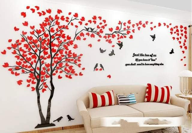 3D Wall Sticker - Red