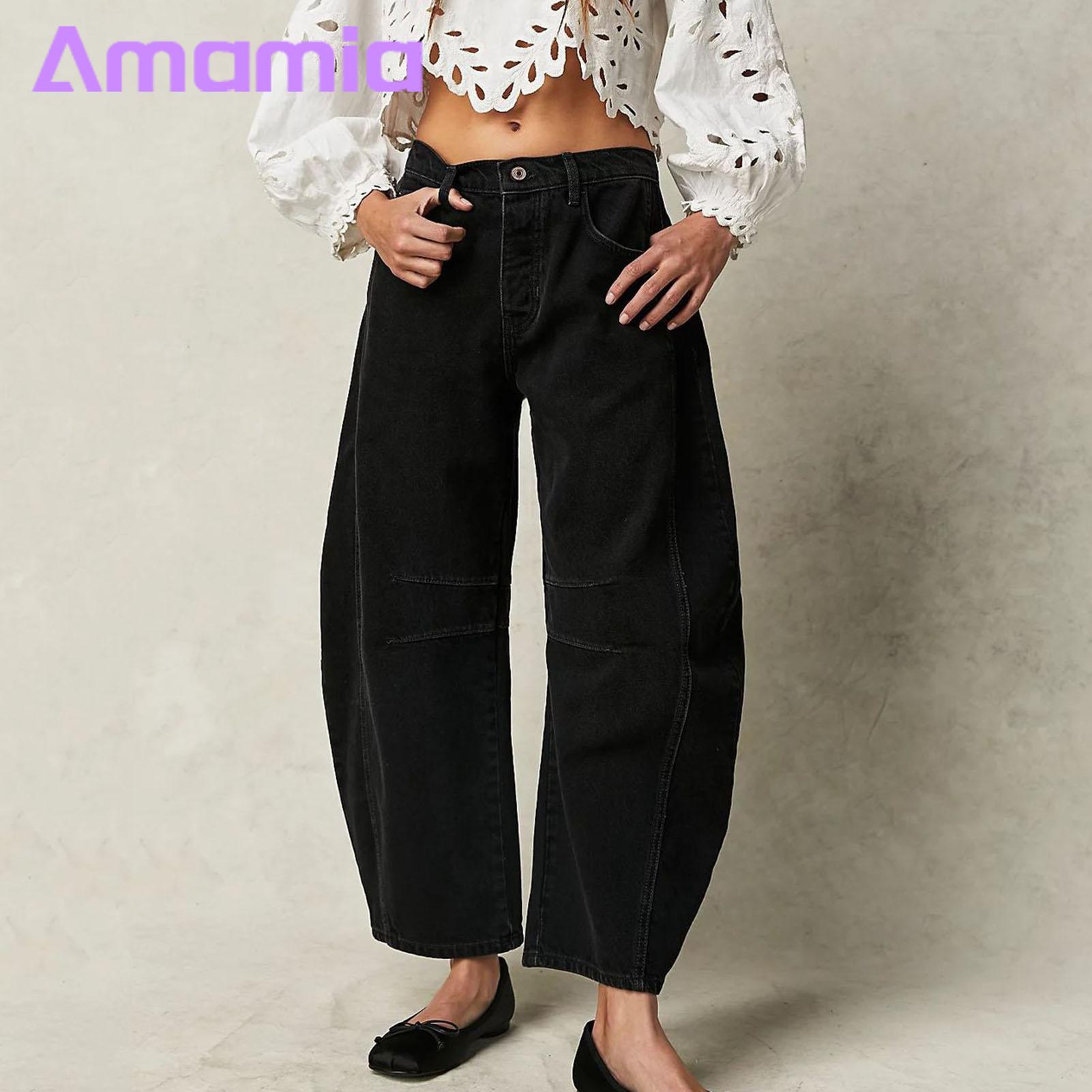 Women's Material: Our women's baggy jeans feature comfortable fabric and four-season style. Features include two side pockets and two back pockets to securely store a cell phone or other personal items.. 