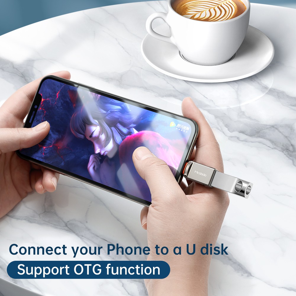 Mcdodo OTG-860/873 USB 3.0 Camera Adapter OTG Cable Compatible with Type C/ iP iOS 13 or Above. 