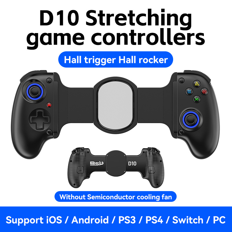 Sıcak BSP D10 D10S germe soğutma oyun denetleyicisi için anahtarı/Android/Apple IOS Tablet /PS3/PS4 ForXBOX Gamepad akışı. 