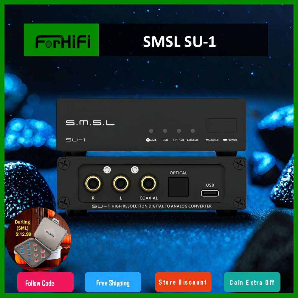 SMSL SU-1 / SU1 High Resolution USB MQA Audio Decktop DAC MQA-CD Audio Decoder AK4493S XU316 768kHz/32Bit DSD512 Headphone DAC