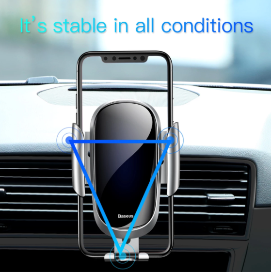 BASEUS Future Series Glass Surface Gravity Car Air Vent Mount Holder for All Mobile Phone.